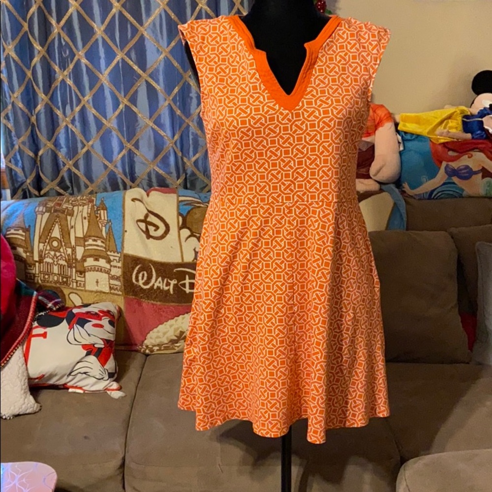Orange design dress